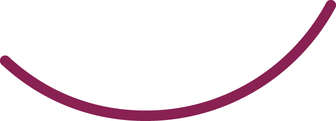 Bogen aus dem Postura-Logo in Beeren-Farbe
